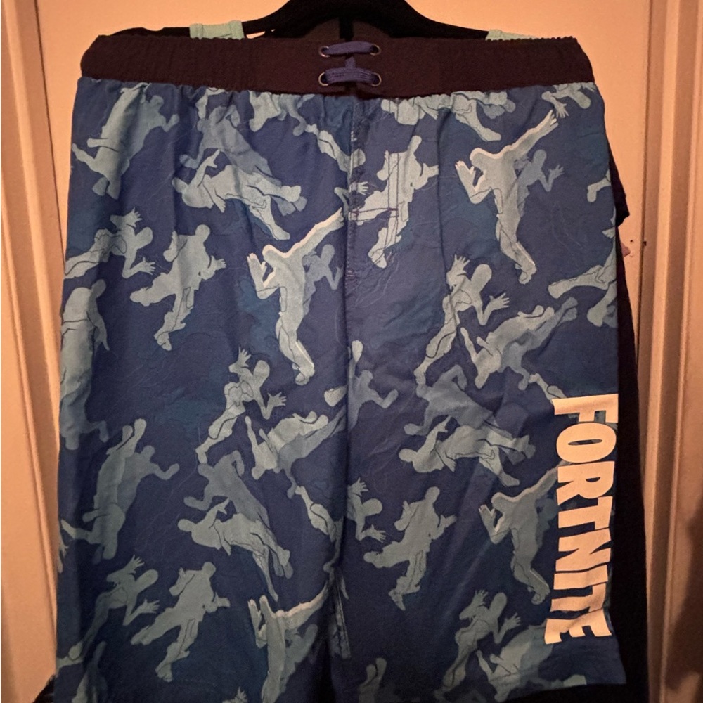 Boys fortnite swim trunks - size large